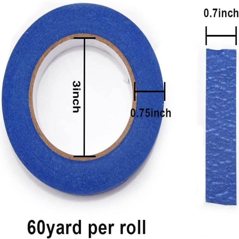 Paint masking tape size